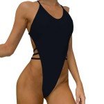 Faringoto Women's Black One Piece Swimsuit