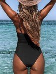 CUPSHE Women's Black V-Neck Tummy Control Swimsuit