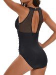 Elegant Women's High Neck Tummy Control Swimsuit