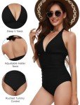 Vozobi Women’s Deep V Neck High Waisted Swimsuit