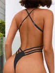 Faringoto Women's Black One Piece Swimsuit