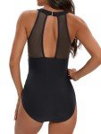 Elegant Women's High Neck Tummy Control Swimsuit