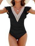 Blooming Jelly Women's Ruffle Tummy Control Swimsuit