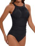 Elegant Women's High Neck Tummy Control Swimsuit