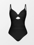 CUPSHE Women's Twist Front Cutout One Piece Swimsuit