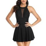 Effnny Women's V-Neck High Waist Swimdress