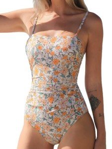 CUPSHE Women's One Piece Cutout Swimsuit, Cantaloupe