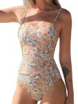 CUPSHE Women's One Piece Cutout Swimsuit, Cantaloupe
