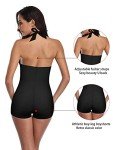 Vintage Retro Halter High Waist One Piece Swimsuit