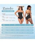 Zando Women's Tummy Control High Cut Swimsuit