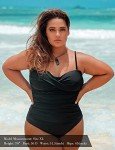 Women’s Black Ruched Halter Twist One-Piece Swimsuit