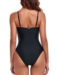 Relleciga Women's Black Cutout One-Piece Swimsuit