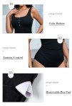 HAIVIDO Slimming Tummy Control Black One Piece Swimsuit
