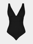 CUPSHE Women's Ribbed V Neck One Piece Swimsuit