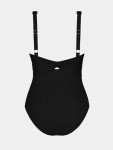 CUPSHE Women's Ribbed V Neck One Piece Swimsuit