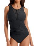 LAPHEE ROSE Women's Stylish Tummy Control One-Piece Swimsuit