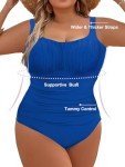 LAPHEE ROSE Plus Size Tummy Control One Piece Swimsuit