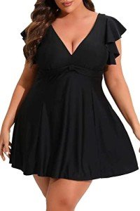 Plus Size Tummy Control Swimdress for Women