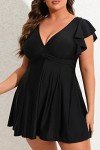 Plus Size Tummy Control Swimdress for Women