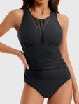 LAPHEE ROSE Women's Stylish Tummy Control One-Piece Swimsuit
