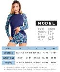 Celfaeree Long Sleeve Swimsuit with Boyshorts
