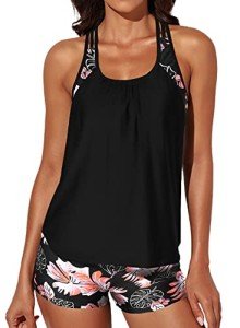 Aleumdr Women's Racerback Athletic Swimsuit Set