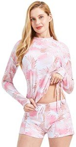 YESURPRISE Women's UPF 50+ Long Sleeve Swim Set