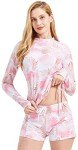 YESURPRISE Women's UPF 50+ Long Sleeve Swim Set
