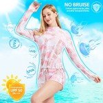 YESURPRISE Women's UPF 50+ Long Sleeve Swim Set