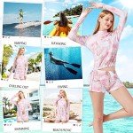 YESURPRISE Women's UPF 50+ Long Sleeve Swim Set