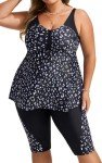 Hanna Nikole Plus Size Tankini and Capri Set