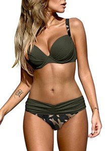 Floral Print Push-Up Bikini Set for Women