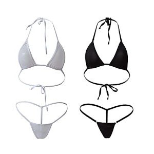 HNJZX Women's Halterneck Thong Bikini Set