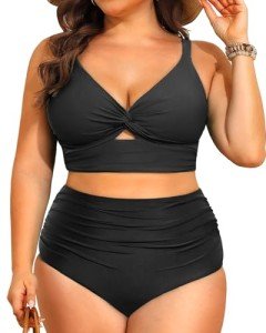 Daci Plus Size High Waisted Bikini Swim Set