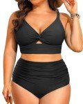Daci Plus Size High Waisted Bikini Swim Set
