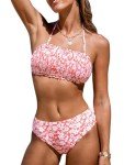 CUPSHE Women’s Coral Floral Two-Piece Bikini Set