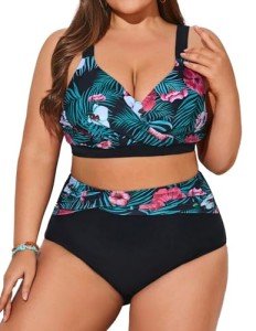 Hanna Nikole Plus Size High Waisted Bikini Set