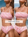CUPSHE Women’s Coral Floral Two-Piece Bikini Set