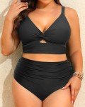 Daci Plus Size High Waisted Bikini Swim Set