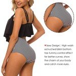Vozobi Women’s Ruffle Tankini Set with High Waisted Bottom