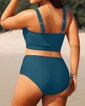 Aqua Eve Plus Size High Waisted Bikini Set