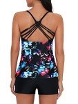 Floral Tummy Control Tankini Swimsuit for Women