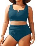 Aqua Eve Plus Size High Waisted Bikini Set