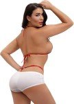 Red Halter Neck Bikini Set for Women