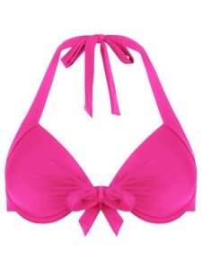 Hot Pink Push-Up Bikini Top for Women Size L