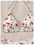 Cherry Print Halter Bikini Set for Women