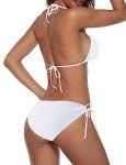 Zonsaoja Women’s White Halter String Bikini Set