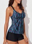 Sky Blue Halter Tankini Swim Top for Women
