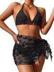Century Star Women's 3-Piece Butterfly Bikini Set