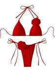 Floral Tie-Back Halter Bikini Set for Women